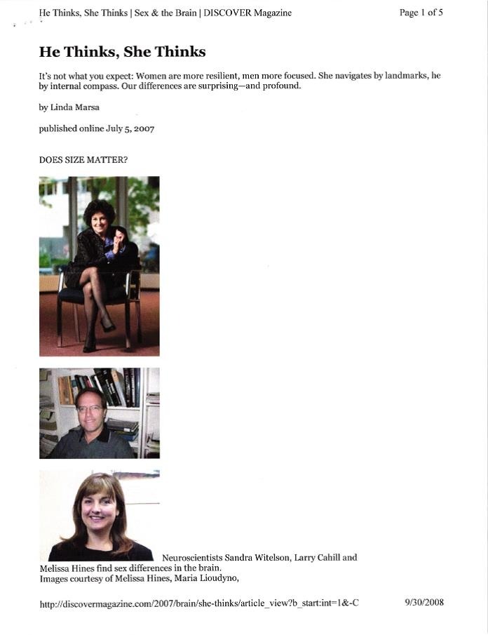 He Thinks, She Thinks